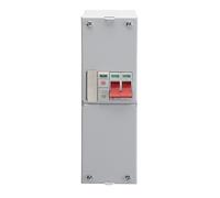 Wylex REC2MLSPD Enclosed, Extended Metal, 100A DP Supply Isolator with Type 2 SPD