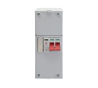Wylex REC2MSPD Enclosed, Metal, 100A DP Supply Isolator with Type 2 SPD