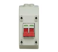 Wylex REC2STT Enclosed, Slimline Insulated, 100A DP Twin Terminal Supply Isolator+Allen Key Screw Heads