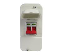 Wylex REC2STTM Enclosed, Metal, 100A DP Twin Terminal Supply Isolator with Allen Key Screw Heads