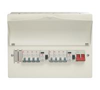 Wylex WNM1769 10 Way High Integrity Consumer Unit + 100A Main Switch, 2x80A 30mA Type A RCD & 8 MCBs