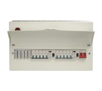 Wylex WNM1770 15 Way High Integrity Consumer Unit + 100A Main Switch, 2x80A 30mA Type A RCD & 10 MCBs