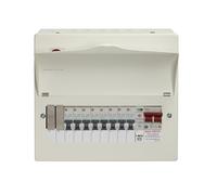 Wylex WNM2635L 10 Way Consumer Unit + 100A Main Switch with SPD & 8x Type A 30mA RCBOs