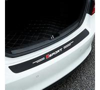 WYLFAFA Car Boot Sill Protector, Car Bumper Guard for Audi A6 Allroad 2012-2026 Rear Scuff Plate Carbon Fibre Vinyl Sticker Trim Cover,Black B