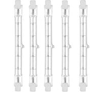WYLIELAMSH 5 Pack Halogen Bulbs R7S T3 78mm 150W 110V,J Type Halogen Light Bulb,118MM 300W 120 Volt Double Ended Light Bulbs for Work, Security, Landscape Lights,Dimmable 118MM-120W