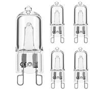 WYLIELAMSH 5pcs G9 120V Halogen Bulb Crystal Light 220V 20W 35W 40W 60W G9 Halogen Bulbs Light JC Bi-Pin LED Lamp Warm White Replace LED Lamp,220V-40W