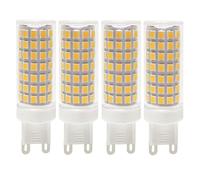 WYLIELAMSH AC 220V G9 LED Lamp Ceramic SMD2835 LED Bulb Warm White/Cold White Spotlight Replace Halogen Light 5Pcs(9W/Warm White)