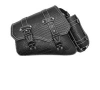 WYLWSHA Moto Pannier Bag for Universal Motorcycle Black Crocodile Pattern Plastic Buckle Storage Tool Pouch Saddle Bag Luggage Bags Left Right Side(A)