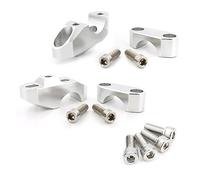 WYLWSHA Motorcycle Handlebar Riser For Triumph For Street For Triple 675 765 2016-2021 28mm 1 1/8" Handlebar Riser Back Moved Up Mount Riser Handlebar Clamps(Silver)