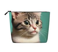 WYLXIN A Curious Cat Fake Hemp Makeup Bag. Environmentally Friendly And Durable, Simple Design, Easy To Store Your Beauty Essentials., Black, One Size