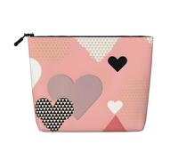 WYLXIN Abstract Love Chart Fake Hemp Makeup Bag. Environmentally Friendly And Durable, Simple Design, Easy To Store Your Beauty Essentials., Black, One Size