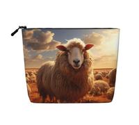 WYLXIN Australian Sheep Fake Hemp Makeup Bag. Environmentally Friendly And Durable, Simple Design, Easy To Store Your Beauty Essentials., Black, One Size