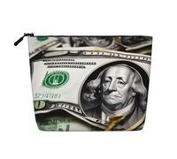 WYLXIN Banknote Patterns Fake Hemp Makeup Bag. Environmentally Friendly And Durable, Simple Design, Easy To Store Your Beauty Essentials., Black, One Size