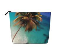 WYLXIN Caribbean Islands Fake Hemp Makeup Bag. Environmentally Friendly And Durable, Simple Design, Easy To Store Your Beauty Essentials.