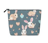 WYLXIN Cartoon Cute Bunny Fake Hemp Makeup Bag. Environmentally Friendly And Durable, Simple Design, Easy To Store Your Beauty Essentials., Black, One Size