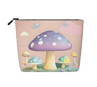 WYLXIN Cartoon Mushroom Fake Hemp Makeup Bag. Environmentally Friendly And Durable, Simple Design, Easy To Store Your Beauty Essentials., Black, One Size