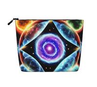 WYLXIN Cosmic Stars Fake Hemp Makeup Bag. Environmentally Friendly And Durable, Simple Design, Easy To Store Your Beauty Essentials., Black, One Size