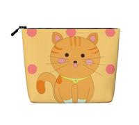 WYLXIN Cute Cartoon Kitten Fake Hemp Makeup Bag. Environmentally Friendly And Durable, Simple Design, Easy To Store Your Beauty Essentials., Black, One Size