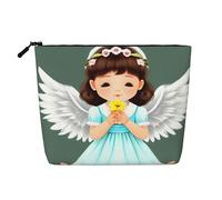WYLXIN Cute Little Angel Fake Hemp Makeup Bag. Environmentally Friendly And Durable, Simple Design, Easy To Store Your Beauty Essentials., Black, One Size