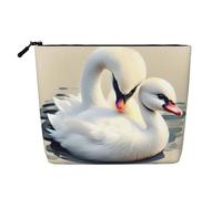 WYLXIN Cute Little Swan Fake Hemp Makeup Bag. Environmentally Friendly And Durable, Simple Design, Easy To Store Your Beauty Essentials., Black, One Size