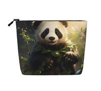 WYLXIN Cute Panda Plant Fake Hemp Makeup Bag. Environmentally Friendly And Durable, Simple Design, Easy To Store Your Beauty Essentials., Black, One Size