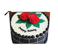 WYLXIN Delicious Cakes Fake Hemp Makeup Bag. Environmentally Friendly And Durable, Simple Design, Easy To Store Your Beauty Essentials., Black, One Size