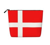 WYLXIN Denmark Danish Flag Fake Hemp Makeup Bag. Environmentally Friendly And Durable, Simple Design, Easy To Store Your Beauty Essentials., Black, One Size