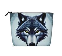 WYLXIN Fierce Wolf Head Fake Hemp Makeup Bag. Environmentally Friendly And Durable, Simple Design, Easy To Store Your Beauty Essentials., Black, One Size