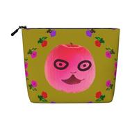 WYLXIN Funny Face Peach Fake Hemp Makeup Bag. Environmentally Friendly And Durable, Simple Design, Easy To Store Your Beauty Essentials., Black, One Size