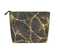 WYLXIN Golden Leaf Fake Hemp Makeup Bag. Environmentally Friendly And Durable, Simple Design, Easy To Store Your Beauty Essentials., Black, One Size