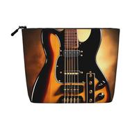 WYLXIN Instrumental Guitar Fake Hemp Makeup Bag. Environmentally Friendly And Durable, Simple Design, Easy To Store Your Beauty Essentials., Black, One Size