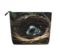 WYLXIN Little Bird Nest Fake Hemp Makeup Bag. Environmentally Friendly And Durable, Simple Design, Easy To Store Your Beauty Essentials., Black, One Size