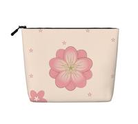WYLXIN Little Pink Cherry Blossoms Fake Hemp Makeup Bag. Environmentally Friendly And Durable, Simple Design, Easy To Store Your Beauty Essentials., Black, One Size