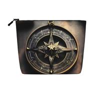 WYLXIN Magical Design Norse Runes Compass Fake Hemp Makeup Bag. Environmentally Friendly And Durable, Simple Design, Easy To Store Your Beauty Essentials., Black, One Size