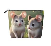 WYLXIN Mouse In Love Fake Hemp Makeup Bag. Environmentally Friendly And Durable, Simple Design, Easy To Store Your Beauty Essentials.