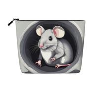 WYLXIN Mouse In The Hole Fake Hemp Makeup Bag. Environmentally Friendly And Durable, Simple Design, Easy To Store Your Beauty Essentials., Black, One Size