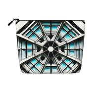 WYLXIN Octagon Building Fake Hemp Makeup Bag. Environmentally Friendly And Durable, Simple Design, Easy To Store Your Beauty Essentials.