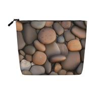 WYLXIN Pebbles In The Beach Fake Hemp Makeup Bag. Environmentally Friendly And Durable, Simple Design, Easy To Store Your Beauty Essentials., Black, One Size