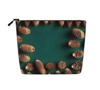 WYLXIN Pine Cone Border Fake Hemp Makeup Bag. Environmentally Friendly And Durable, Simple Design, Easy To Store Your Beauty Essentials., Black, One Size
