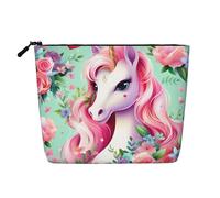 WYLXIN Pink Unicorn Fake Hemp Makeup Bag. Environmentally Friendly And Durable, Simple Design, Easy To Store Your Beauty Essentials., Black, One Size