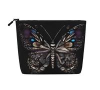 WYLXIN Science Butterfly Fake Hemp Makeup Bag. Environmentally Friendly And Durable, Simple Design, Easy To Store Your Beauty Essentials., Black, One Size
