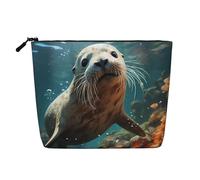 WYLXIN Seal Pup In Water Fake Hemp Makeup Bag. Environmentally Friendly And Durable, Simple Design, Easy To Store Your Beauty Essentials., Black, One Size