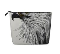 WYLXIN Sketching An Eagle Fake Hemp Makeup Bag. Environmentally Friendly And Durable, Simple Design, Easy To Store Your Beauty Essentials., Black, One Size