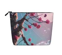 WYLXIN Small Pink Flowers Fake Hemp Makeup Bag. Environmentally Friendly And Durable, Simple Design, Easy To Store Your Beauty Essentials., Black, One Size