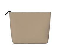WYLXIN Solid Color Light Brown Fake Hemp Makeup Bag. Environmentally Friendly And Durable, Simple Design, Easy To Store Your Beauty Essentials., Black, One Size