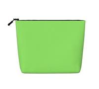 WYLXIN Solid Color Light Green Fake Hemp Makeup Bag. Environmentally Friendly And Durable, Simple Design, Easy To Store Your Beauty Essentials., Black, One Size