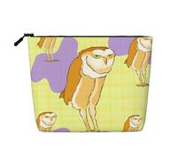 WYLXIN Standing Owl Fake Hemp Makeup Bag. Environmentally Friendly And Durable, Simple Design, Easy To Store Your Beauty Essentials., Black, One Size