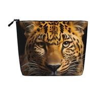 WYLXIN The Deep-Eyed Leopard Fake Hemp Makeup Bag. Environmentally Friendly And Durable, Simple Design, Easy To Store Your Beauty Essentials., Black, One Size