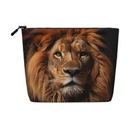 WYLXIN The Lion'S Gaze Fake Hemp Makeup Bag. Environmentally Friendly And Durable, Simple Design, Easy To Store Your Beauty Essentials., Black, One Size