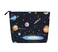 WYLXIN The Solar Family Fake Hemp Makeup Bag. Environmentally Friendly And Durable, Simple Design, Easy To Store Your Beauty Essentials., Black, One Size